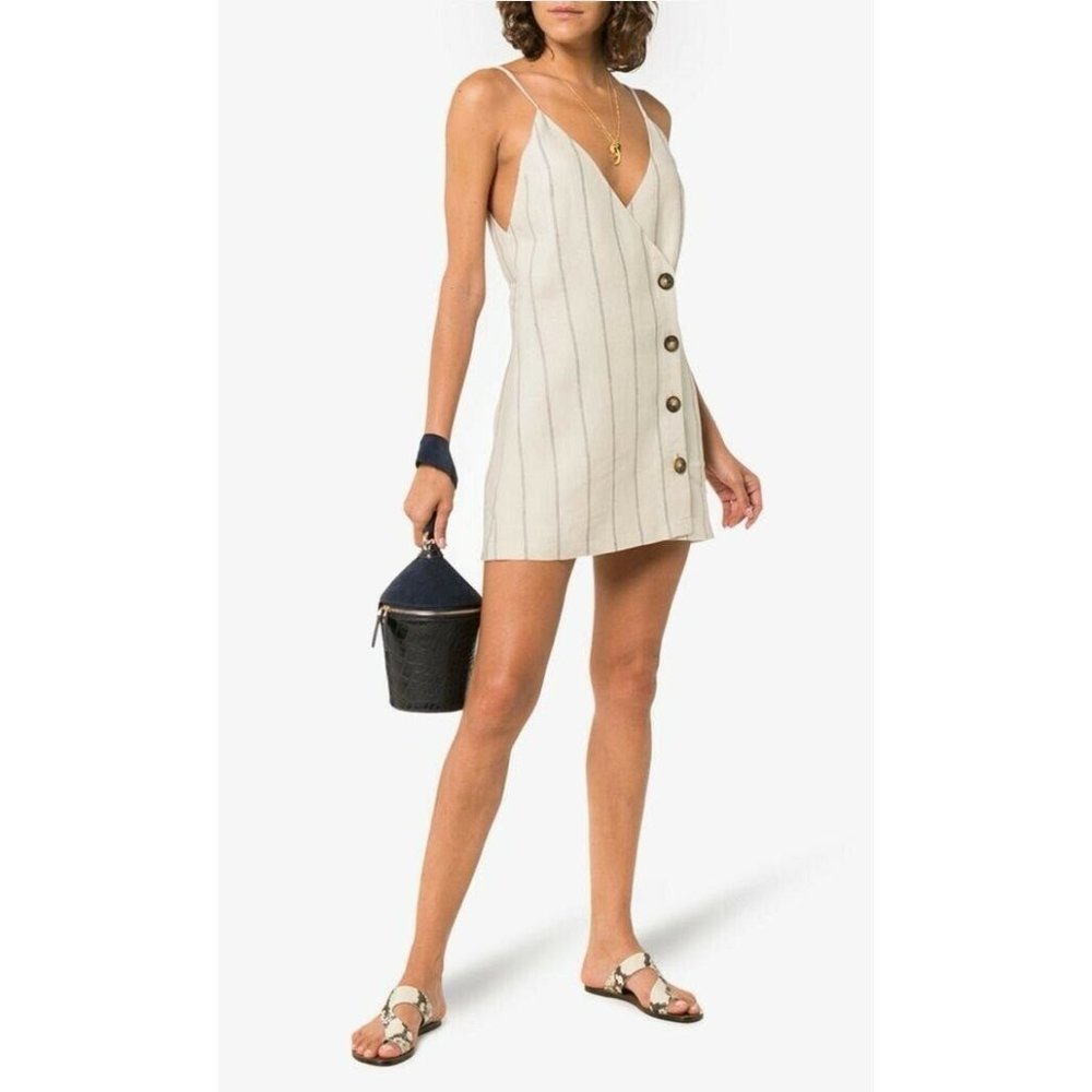 Reformation Cayman 100% Linen Mini Dress XL - Picture 3 of 12